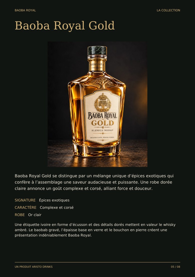 Page du catalogue 5: Baoba Royal Gold